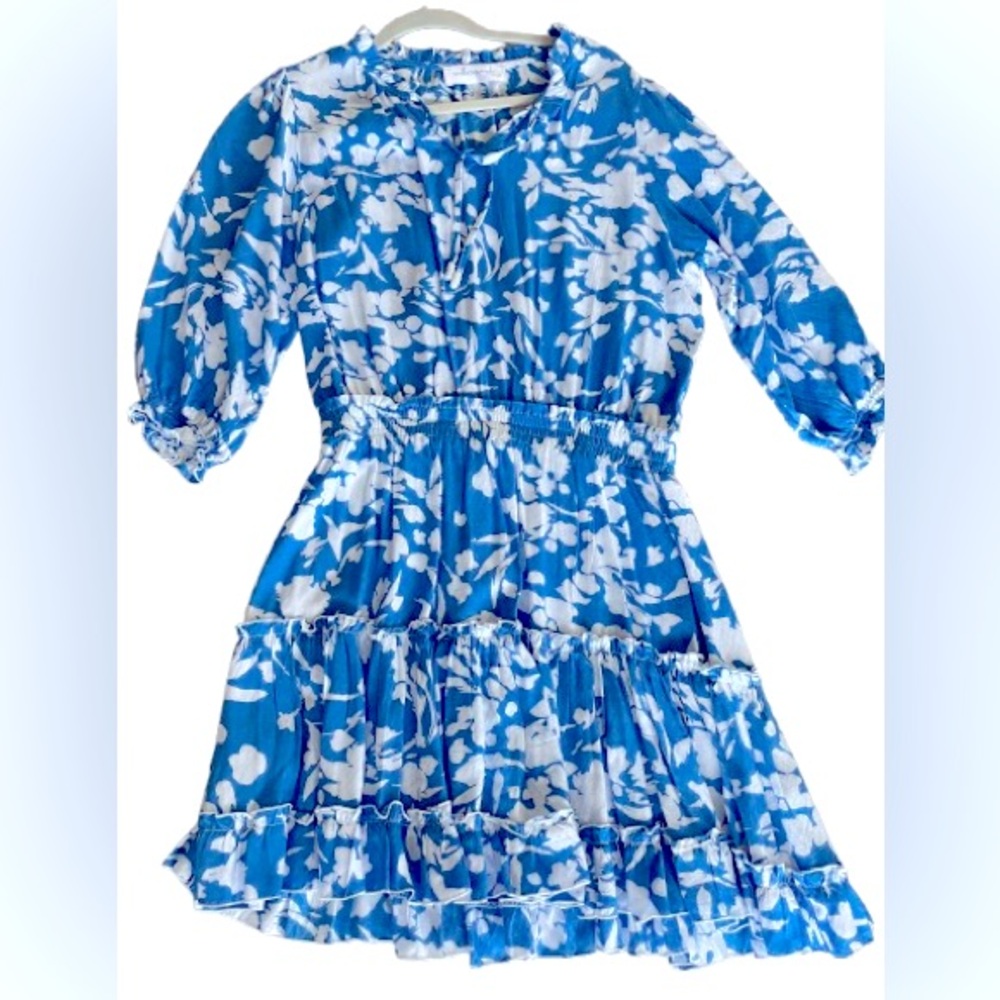 Walker and Wade Ibiza Cornflower Blue and White Casual Sundress